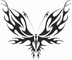 Tribal Butterfly Art 31 Free DXF File