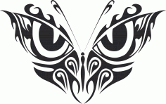 Tribal Butterfly Art 33 Free DXF File