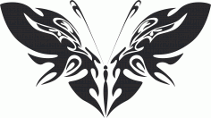 Tribal Butterfly Art 42 Free DXF File