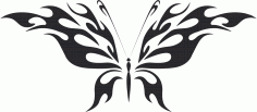 Tribal Butterfly Art 45 Free DXF File