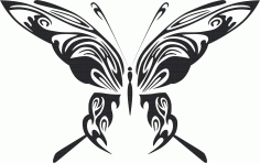 Tribal Butterfly Art 48 Free DXF File