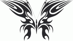 Tribal Butterfly Art 49 Free DXF File