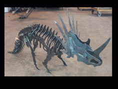 Triceratops Dinosaur 3d Puzzle Free DXF File