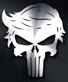 Trump Punisher Skull Free DXF File