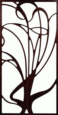 Unframed Grille Tree Pattern 300-v138 Free DXF File
