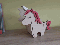 Unicorn Organizer Layout For Laser Cutting Free Vector File