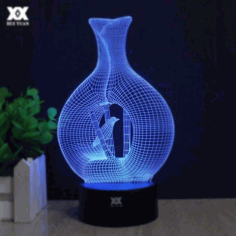 Vase Shape 3d Lamp Model Free Vector File