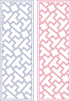 Vector Modern Abstract Geometry Tetris Pattern Free DXF File, Free Vectors File