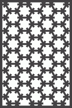 Vector Seamless Hexagon Patern Free DXF File