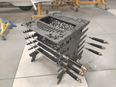 Vertical Barbecue For Laser Cutting Free DXF File