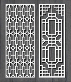 Vertical Column Pattern Design For Laser Cut Cnc Free DXF File