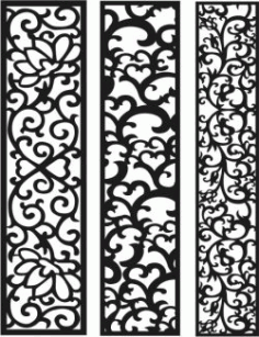 Vertical Column Pattern For Laser Cut Cnc Free DXF File