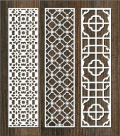 Vertical Column Pattern Partition For Laser Cut Cnc Free Vector File