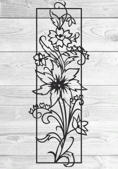 Vine Wall Decal Floral Wall Decor For Laser Cutting Free Vector File