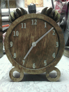 Vintage Clock 3d Laser Cut 3d Puzzle Free DXF File