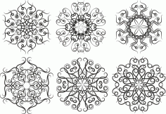 Vintage Elements For Laser Cutting Free Vector File