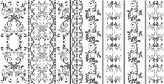 Vintage Ornament Frame Set Free For Laser Cut Free Vector File