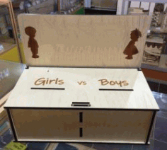 Voting Box For Laser Cut Cnc Free Vector File