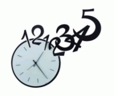 Wall Clock 12345 For Laser Cut Plasma Free Vector File