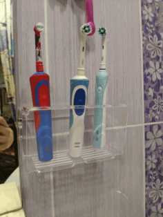 Wall Mounted Toothbrush Holder Acrylic 4mm Free Vector File