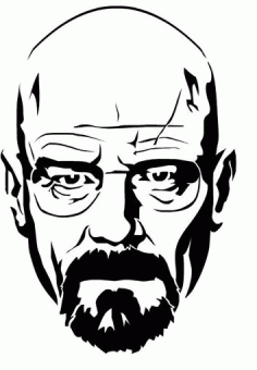 Walter White Heisenberg From Breaking Bad Stencil Free DXF File