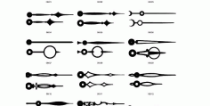 Watch Clock Hands Pointers For Laser Cut Free Vector File