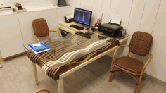 Wave Glass Table Laser Cut Template Free DXF File