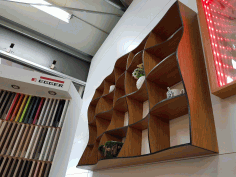 Wave Shelves Laser Cut 3d Puzzle Free DXF File
