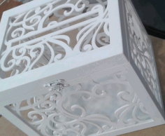 Wedding Box For Money For Laser Cut Free Vector File