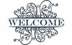 Welcome Decoration Panel Free DXF File