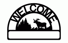 Welcome Moose Free DXF File