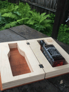 Whiskey Box Book Drawing For Laser Cutting Free Vector File