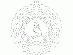Wind Spinner Wolf Free DXF File