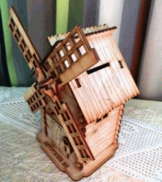 Windmill House For Laser Cut Cnc Free DXF File