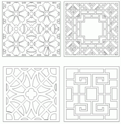 Window Divider Design Font For Laser Cut Cnc Free DXF File