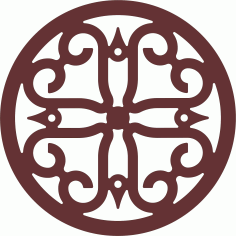 Window Grill Circular Pattern For Laser Cutting Free DXF File