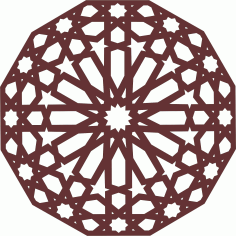 Window Grill Round Design For Laser Cutting Free DXF File