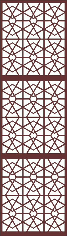 Window Grill Seamless Design For Laser Cutting Free DXF File