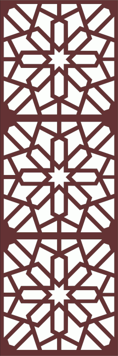 Window Grill Seamless Panel For Laser Cutting Free DXF File