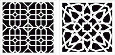 Window Grills Floral Seamless Design Set For Laser Cut Free Vector File