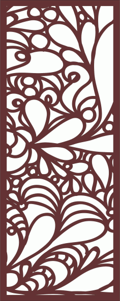 Window Jali Floral Seamless Design For Laser Cut Free Vector File