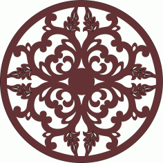 Window Lattice Circular Panel For Laser Cut Free Vector File