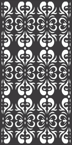 Window Lattice Seamless Screen Design Free DXF File