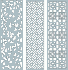 Window Lattice Seamless Screen Designs Free DXF File