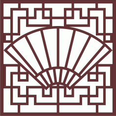 Window Screen Floral Seamless Design For Laser Cutting Free DXF File