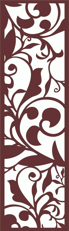 Window Screen Floral Seamless For Laser Cut Free Vector File, Free Vectors File