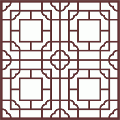 Window Screen Floral Seamless Panel For Laser Cut Free Vector File