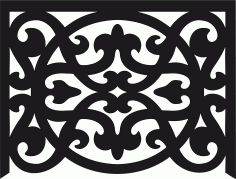 Window Screen Floral Seamless Pattern For Laser Cut Free Vector File