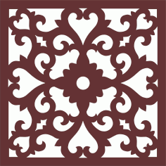 Window Screen Jali Seamless Separator Panel Free DXF File