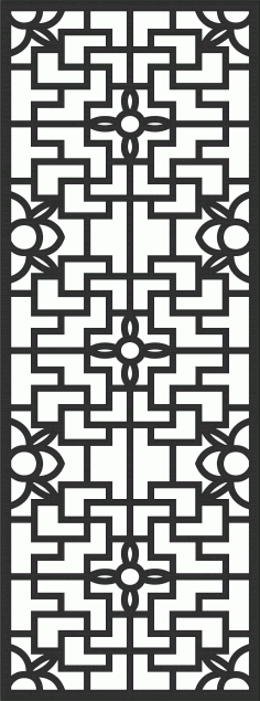 Window Screen Lattice Seamless Separator Design Free DXF File